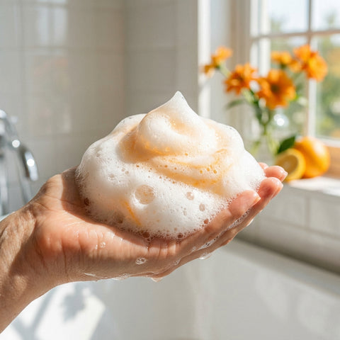 Textura y espuma del shampoo